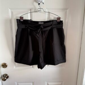 ASOS Black Paperbag Waist Tie Shorts -  Women